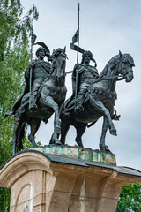 Obraz premium The ensemble of the Borisoglebsky Monastery in Dmitrov, known since 1472, is a unique monument of Russian architecture of the 16th and 18th centuries 