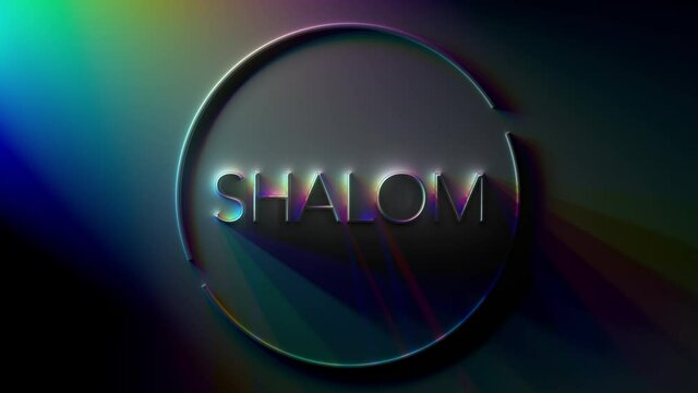 Multi Color Spotlight Looping Light Show Surrounding SHALOM Title Card