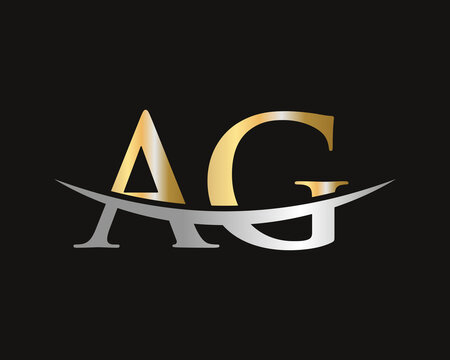 AG letter with luxury concept. Modern AG Logo Design for business and company identity