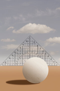 Sphere and protractor