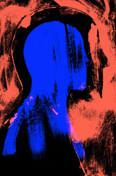 Reflex Blue Head in a Head Portrait