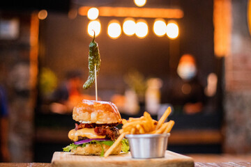 Hamburguesa con papas