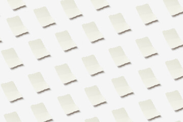 Pattern of white pieces of paper