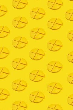 Pattern of yellow diagrams