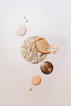 Light and Medium Liquid and Powder Foundation Still Life 