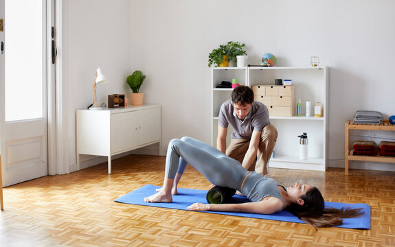 An osteopath and a patient