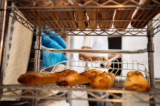 Using Oven in Bakery Shop
