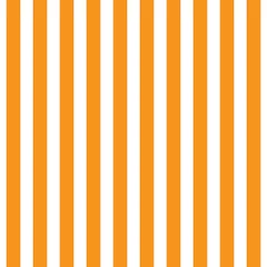 Behang White and Orange Striped Background. Seamless background. Diagonal stripe pattern vector. White and orange background. © Sudakarn