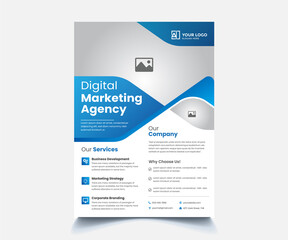 Corporate Flyer Design Template, Vector Flyer Design, Leaflet, Pamphlet Design