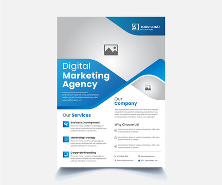 Corporate Flyer Design Template, Vector Flyer Design, Leaflet, Pamphlet Design