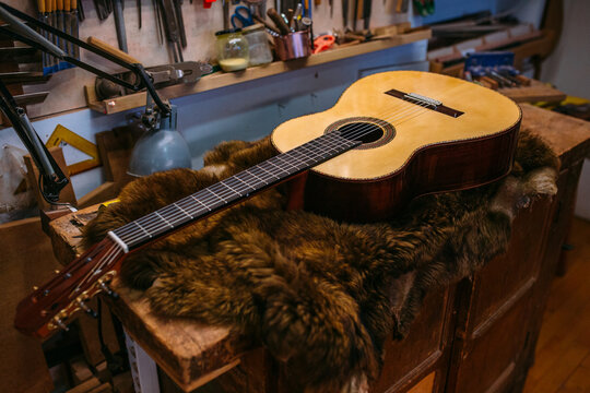 Wooden pieces for the construction of classical Spanish guitar