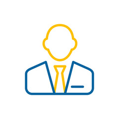 User icon of man in business suit vector icon