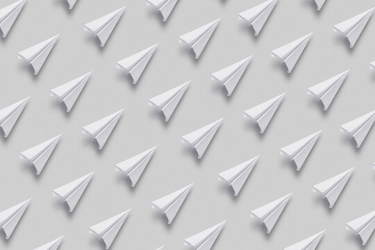 Pattern of white paperplanes