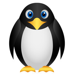 Cartoon small bellied antarctic penguin