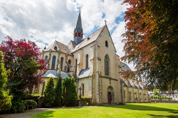 Fototapeta na wymiar Abteikirche, Zisterzienserkirche des Klosters Marienstatt von Norden-Osten aus gesehen
