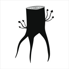 stump with mushrooms