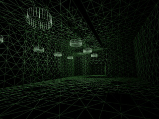 Abstract architecture background. 3d rendering