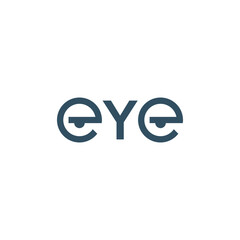 eye logo design with geometry
