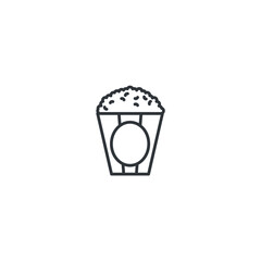 isolated popcorn sign icon, vector illustration