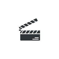 isolated clapperboard sign icon, vector illustration