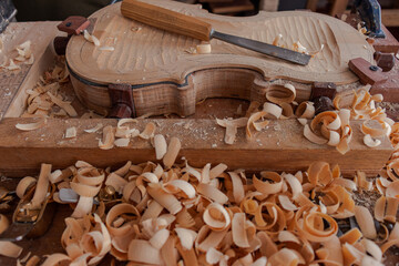 gouge and other tools that luthier use to work on Wood