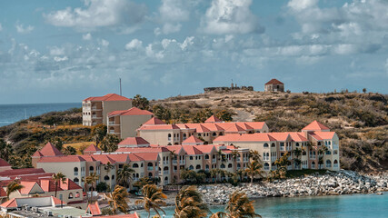Beautiful coast of Saint Maarten - Dutch Antilles