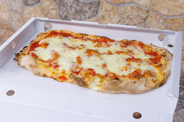 pizza, vegetable, restaurant, olive, roman, white, rome, menu, mozzarella, fast, hot, lunch, clipping, isolate, marble, path, grease, italian food, junk, rustic, thin, unhealthy, cookery, fun, isolate