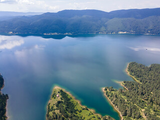 Amazing Aerial view of Dospat Reservoir, Bulgaria