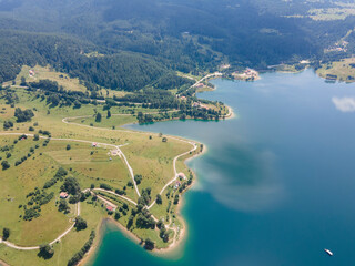 Amazing Aerial view of Dospat Reservoir, Bulgaria