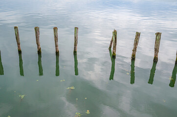 琵琶湖の桟橋跡