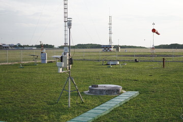 a portable automatic weather station is located in the large meteorological garden. This tool is...