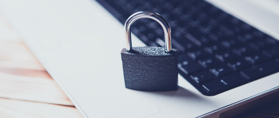 Internet and computer security concept.