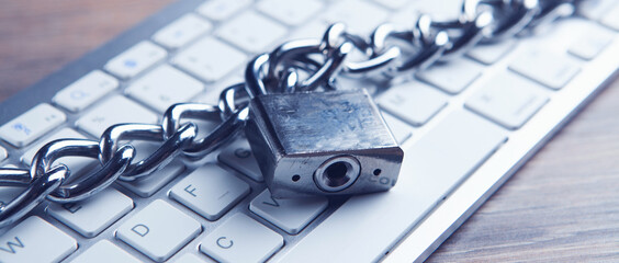Internet and computer security concept.