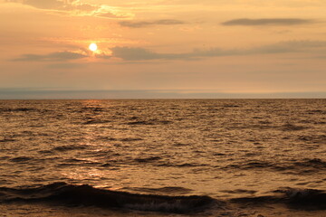 sunset on the beach