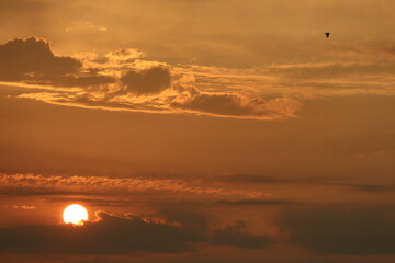 sunset over the sea