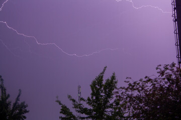 lightning in the sky