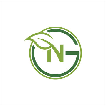 creative vector simple logo design initial gn