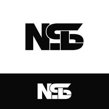 NSL letter monogram logo design vector