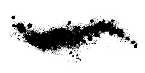 Paint stains black blotch background. Grunge Design Element. Brush Strokes. Vector illustration