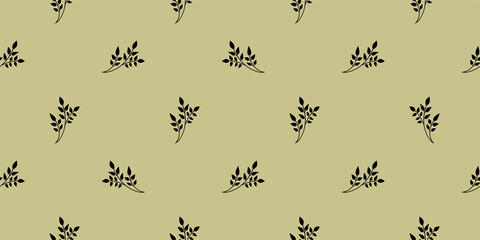 Elegance branch. Seamless pattern with a floral element.