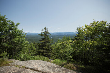 Fototapeta na wymiar View from Long Pond Mountain in the St Regis Canoe Area of the Adirondack Park of New York