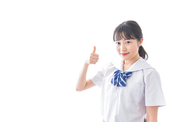 OKサインをする学生