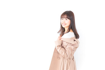 コートを来た女性