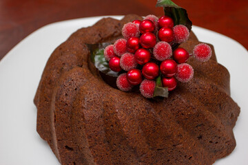 Christmas-themed Rum Cake