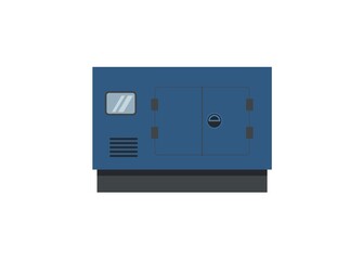 Generator engine simple flat illustration