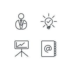 office set icon, isolated office set sign icon, vector illustration