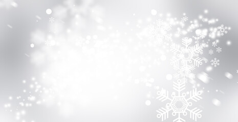 gray and white blur abstract background. Bokeh Christmas blurred beautiful shiny Christmas lights