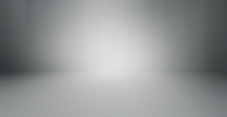 white and gray studio room background, grey floor backdrop with spotlight.