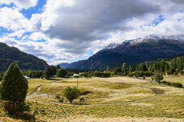 Fototapeta na wymiar Typical ranch in the Futaleufú Valley, Patagonia, Chile