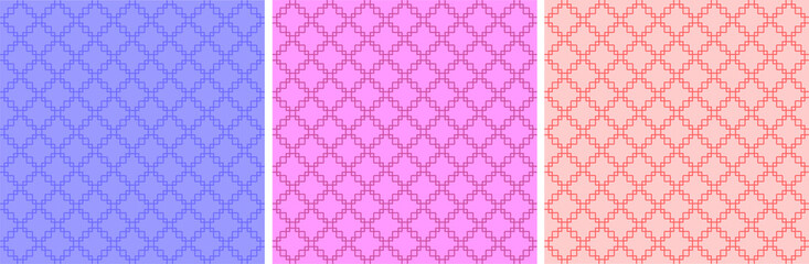 modern design geometric square seamless pattern, various color backgrounds for you to choose, good for shirts.